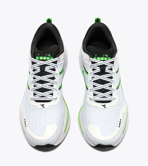Zapatilla de running neutra - Confort y estabilidad - Hombre CELLULA 2 BLANC/NEGRO/VERDE FLUO (C6032) - Diadora